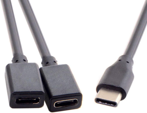 chenyang USB C OTG Cable, USB Type C 1 Male to 2 Female Dual Ports Hub Cable for Laptop, PC, Mouse