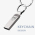 MOSDART 128GB USB 2.0 Flash Drive, Metal Thumb Drive with Keychain, Waterproof Jump Drive for Storage and Backup, Silver