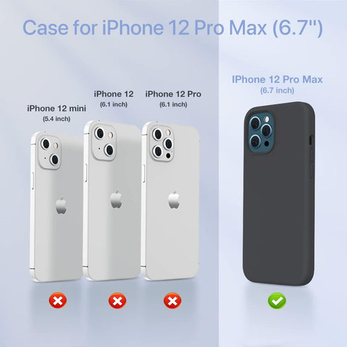 Miracase Compatible with iPhone 12 Pro Max Case - Soft Anti-Scratch Microfiber Lining, Shockproof Protection