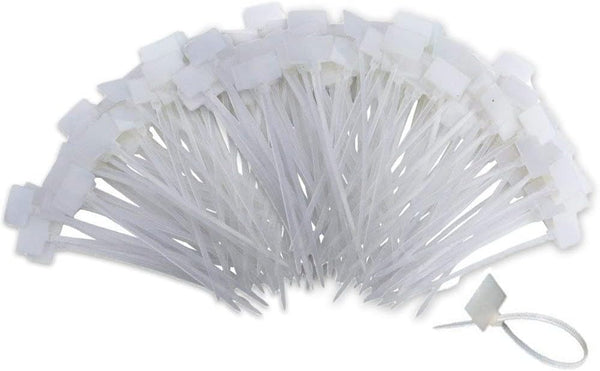 TUZAZO 250pcs Nylon Marker Cable Zip Ties, 6 Inch Self-Locking Tags with Write-On Cord Labels for Electronics
