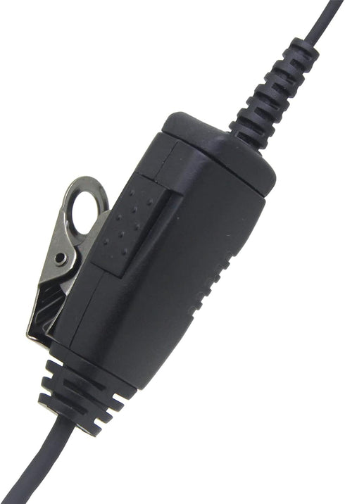HKLN4455 HKLN4602 Earpiece with PTT Mic for Motorola Solutions Business Radios, Single Pin Shotr Cord Swivel Headset
