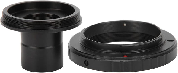 Zyyini Microscope Lens Adapter, Aluminium Alloy Black 23.2mm T-Mount for Nikon F-Mount SLR Camera, Biological Microscope