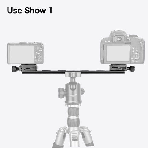 koolehaoda 300mm Lengthened Quick Release Plate Clamp Rail, Nodal Slide Bracket Mount Adapter, Compatible Arca Swiss