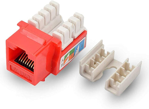 NewYork Cables Cat 6 Keystone Jack, 90 Degree Punchdown Ethernet Wall Jack for Patch Panels
