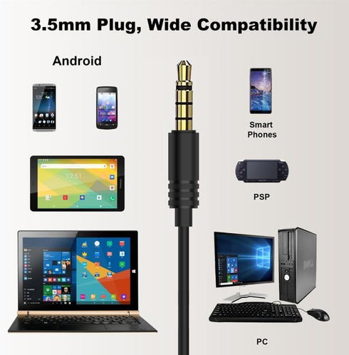 Wired Sports Earbuds with Microphone, 3.5mm Plug, Metal Shell, Over Ear Hook for Running, Gym, Workout, Exercising.