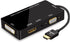 4-in-1 HDMI Adapter, HDMI to VGA DVI Converter with Audio, 1080p Video for Laptop and Projector