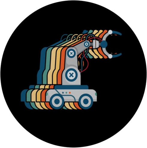 Retro Robot Vintage Robotics Engineer PopSockets Standard PopGrip