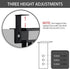 Under Desk PC Mount with Anti Scratch Sponge, Adjustable CPU Holder Bracket for Computer Tower (Black)