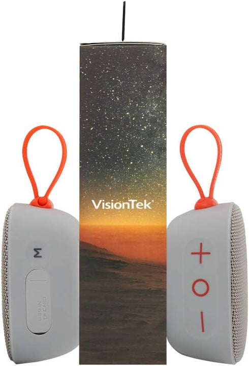 VisionTek SoundCube Wireless Bluetooth Speaker with IPX7 Waterproof Rating, BT 5.0, 6+ Hour Playtime, Built-in Mic