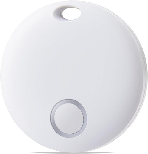 Reyke Key Finder - Bluetooth Luggage Tracker Tag for Keys, Wallet, Suitcase, Works with Apple Find My (White)