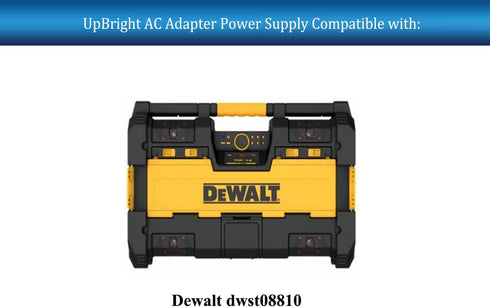 UpBright 24V AC/DC Adapter Compatible with Dewalt ToughSystem Radio Power Supply Battery Charger