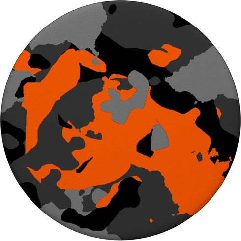 Orange Camouflage PopSockets Adhesive PopGrip for Phones
