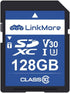 LinkMore SD Card 128GB, Compatible with Camera, PC, UHS-I, U3, V30, Class 10, Read Speed Up to 95 MB/s