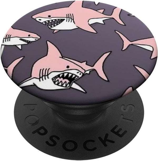 Pink Sharks PopSockets Standard PopGrip for Stylish Phone Grip