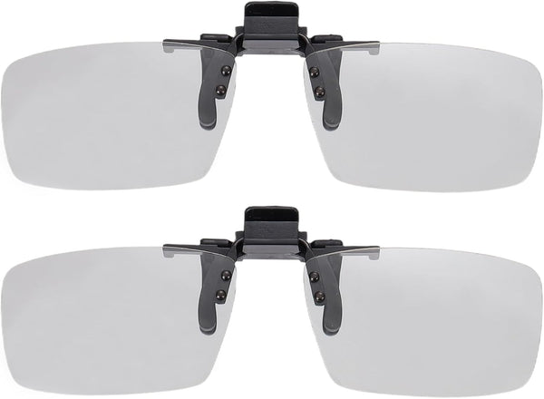 MECCANIXITY Polarized Clip-on 3D Glasses, Passive Circular 3D Viewing Glasses Frame for