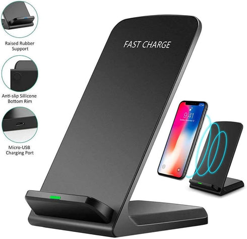 UrbanX Wireless Charger Stand, Qi-Certified for Motorola Moto Maxx, 10W Fast-Charging (No AC Adapter Included)