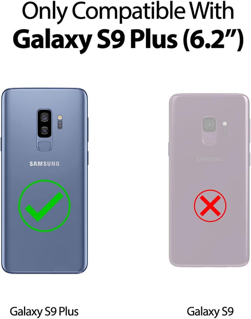 GOOSPERY Card Holder Wallet Case for Samsung Galaxy S9 Plus (2018), Magnetic Door Closure, Protective Dual Layer Bumper