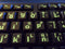 Spanish/English Keyboard Stickers with Fluorescent Inlays for All Laptop and Desktop Keyboards, Free Magnifier