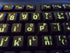 Spanish/English Keyboard Stickers with Fluorescent Inlays for All Laptop and Desktop Keyboards, Free Magnifier