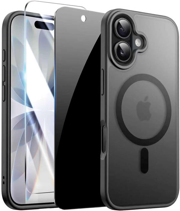 DGIVLAZ Magnetic for iPhone 17 Translucent Matte Case with 2X Screen Protector,Compatible with