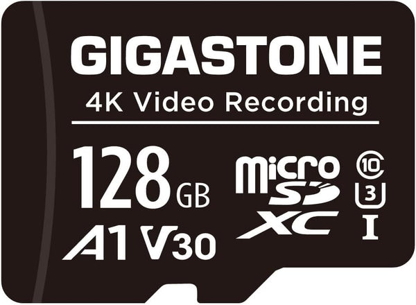 Gigastone 128GB Micro SD Card A1 V30 1-Pack, 4K Video Pro, Security Camera,