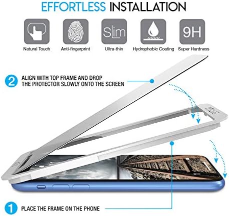 Screen Protector for Apple iPhone 11 and iPhone XR - 3 Pack (w/Installation Frame) Tempered Glass