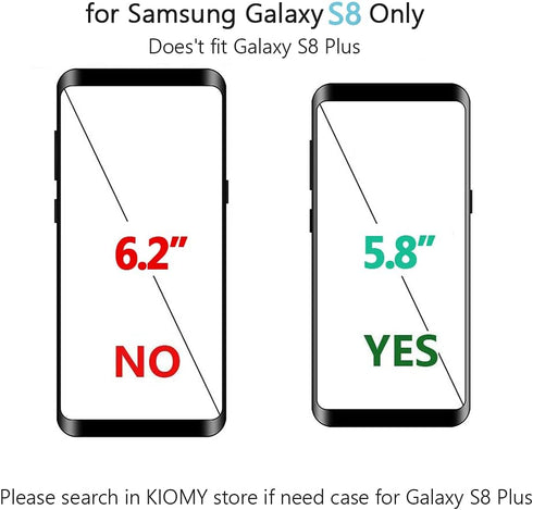 KIOMY Clear Case for Samsung Galaxy S8, Shockproof Bumper Protective Back Cover with Airbags Corners