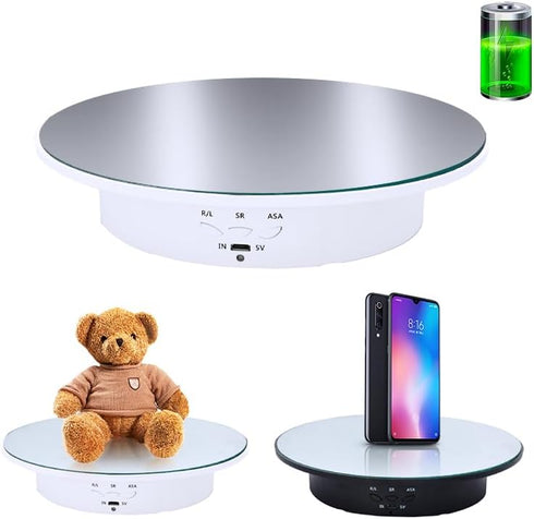 JAYEGT Motorized Rotating Display Stand, 7.87inch /17.6lbs Load, 360 Degree Electric Rotating