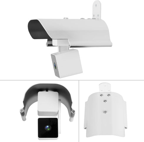 Uogw Weatherproof Protective Cover for WYZE Cam Pan V3/V2/V1 - Aluminum Alloy Sun Rain Shade Cover (1 Pack White)