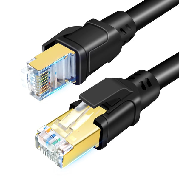 DDMALL CAT 8 Ethernet Cable 1.5ft (2 Pack), High Speed 40Gbps 2000MHz