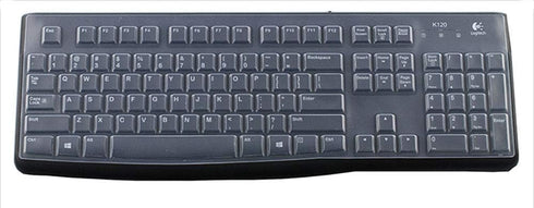 Ultra Thin Desktop PC Silicone Clear Keyboard Cover, Compatible with Logitech K120 MK120 Keyboard