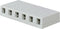 Legrand - OnQ Six Port Surface Mount Box Supports 6 Keystone Inserts, QuickConnect RJ25 6p6c Telephone Keystone Insert, White, WP3506WH