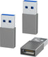 Henrety USB to USB C Adapter 3 Pack,Type C Female to A Male