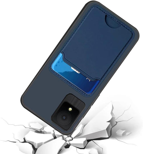 TCL K11 Phone Case with Screen Protector, Wallet Cover with Credit Card Holder Protection, Silicone Rubber Slim Design,
