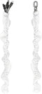 Antique House Chandelier Chain Cover 2 Pack Touch Fasteners White 70.8inches,Brushed Polyester Fabric Chain