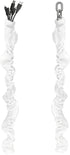Antique House Chandelier Chain Cover 2 Pack Touch Fasteners White 70.8inches,Brushed Polyester Fabric Chain