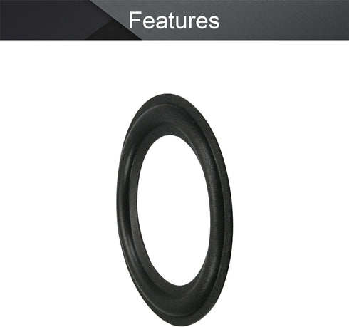 Fielect 2Pcs 3.5inch Foam Speaker Edge Surround Rings Replacement Kit for Speaker Repair, Black