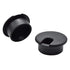 1-1/2 Inch Black Wire Grommets and Cable Ties Kit, ABS Plastic Desk Hole Cover Cord Organizer (2pcs Grommets + 6pcs