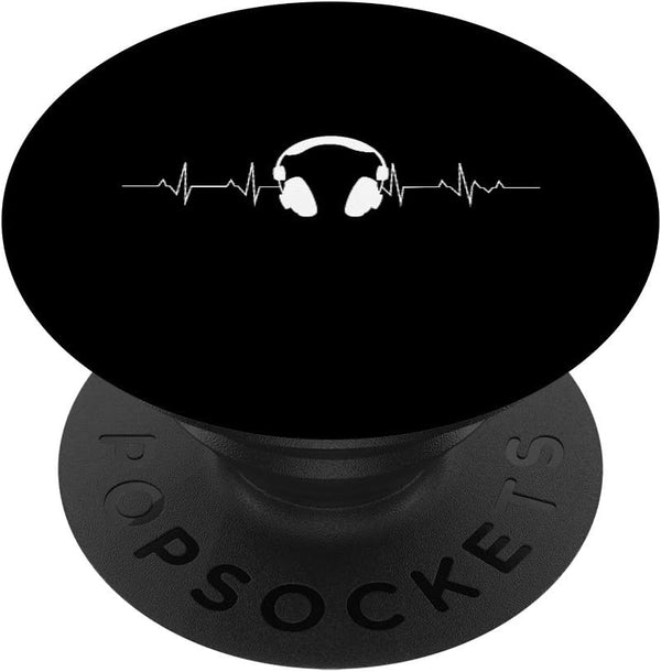 Headphones DJ - Heartbeat EDM DJ House, Techno Hip Hop, PopSockets Swappable PopGrip