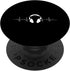 Headphones DJ - Heartbeat EDM DJ House, Techno Hip Hop, PopSockets Swappable PopGrip