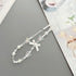 White Mobile Phone Lanyard, Universal Phone Chain with Black Bow and White Pearl Beads, Anti-Lost Strap