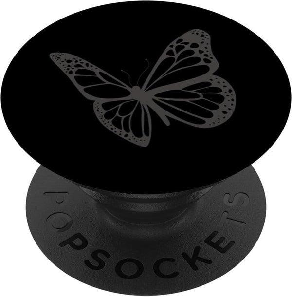 Gray Black Butterfly PopSockets Standard PopGrip
