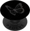 Gray Black Butterfly PopSockets Standard PopGrip