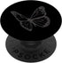 Gray Black Butterfly PopSockets Standard PopGrip