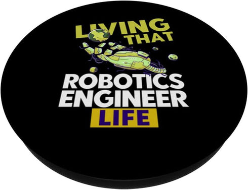 Robot Robotics Engineer Vintage Robotics Engineer Life PopSockets Standard PopGrip