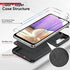 LeYi Samsung A32 5G Case, Galaxy A32 5G with 2 Pack Tempered Glass Screen Protector & Camera Lens Protector, Liquid
