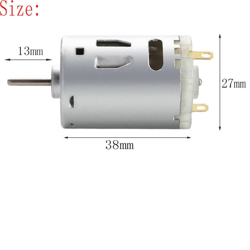 Lagogia 6-12V 10000RPM 380 (1 Mini DC Motor High Torque Gear Motor for RC Boat Model Smart Cars DIY Toys - PCS)