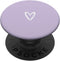PopSockets Standard PopGrip, White Light Pastel Purple Minimalist Heart