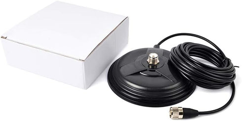 HYS (SO239) 5M/16.4ft RG-58 Magnetic Antenna Mount, UHF-Female Magnet Base, Heavy Duty Anti-Corrosion Bracket