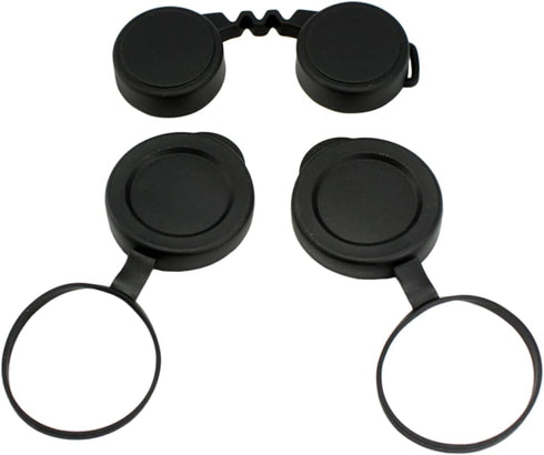 Objective Lens Caps 1 Set Eyepiece Cover Protection for Binocular Lens Caps, Protective for Binoculars Black Rubber